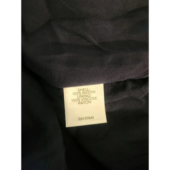 NWT J. Jill Size SP Navy Blue Floral Sleeveless Hi-Low Ruffle Hem Maxi Dress - Picture 9 of 10